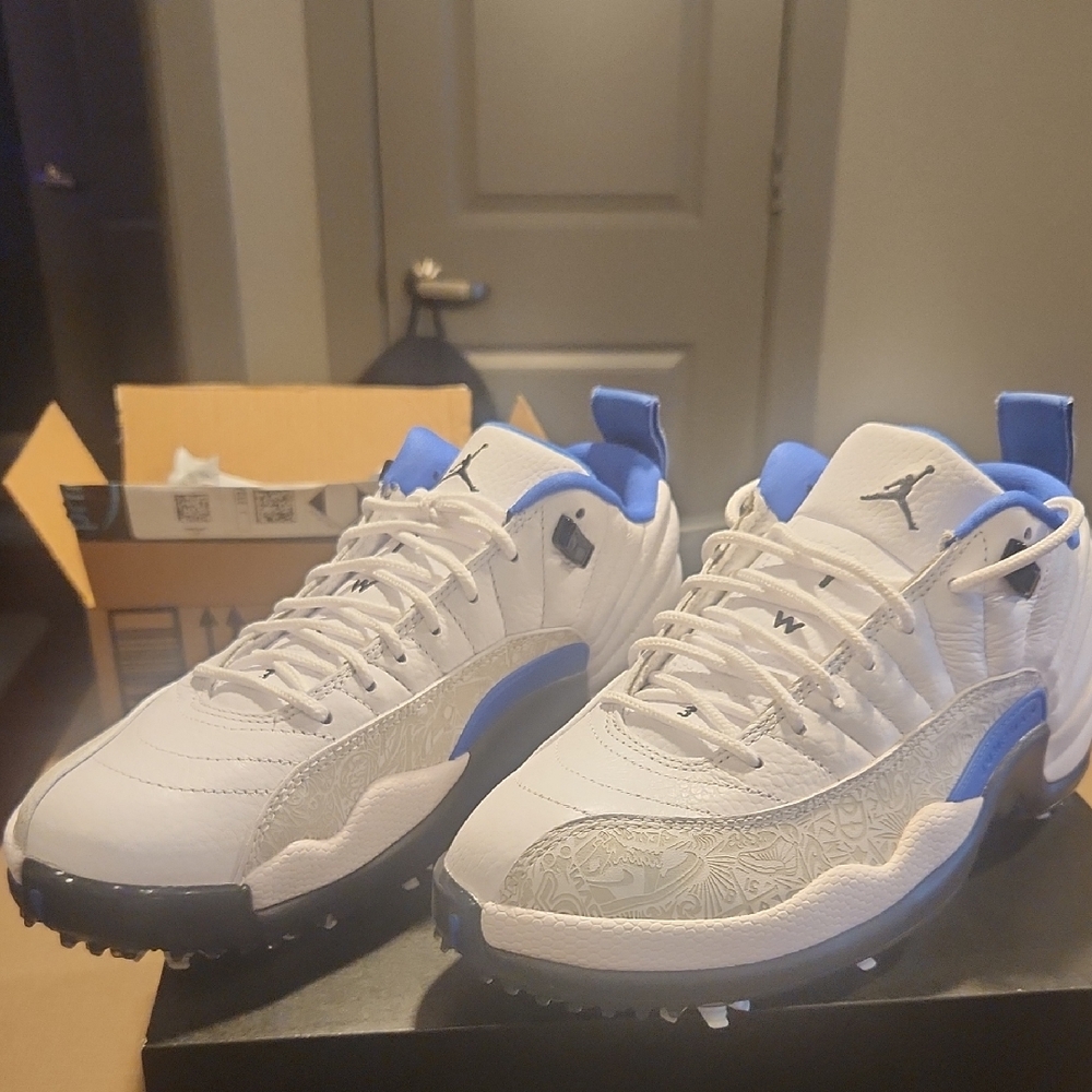 Jordan White and Blue Men's Shoes